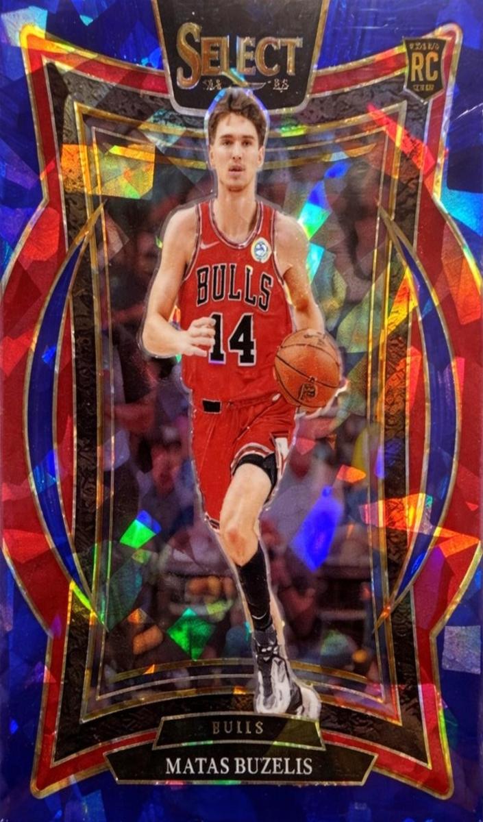 2024 Panini Select Basketball Blue Cracked Ice Matas Buzelis #70