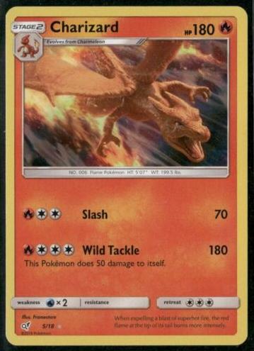 2019 Pokemon Sun & Moon Detective Pikachu Charizard #5 PSA 9