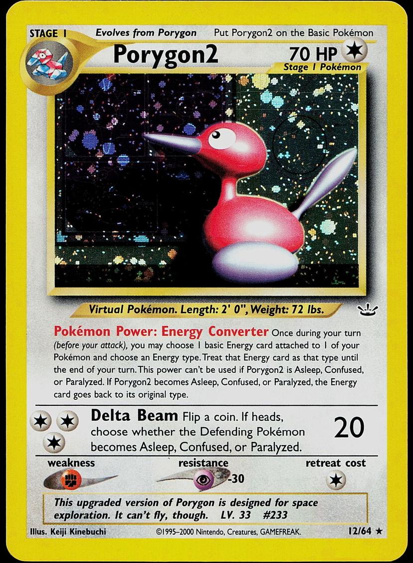 2001 Pokemon Neo Revelation PORYGON2 #12 PSA 10