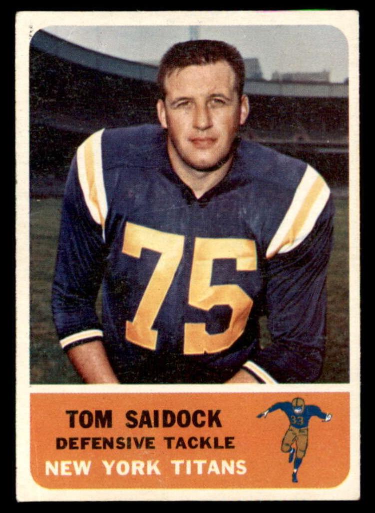 1962 Fleer Football Tom Saidock #66