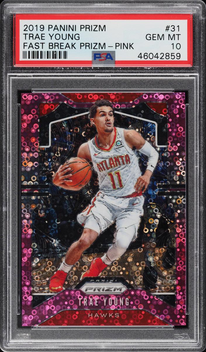 2019 Panini Prizm Basketball Fast Break Pink Trae Young #31