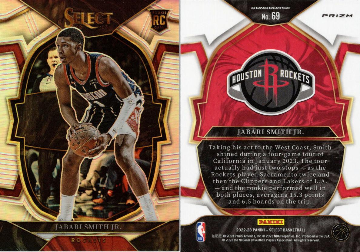 2022 Panini Select Basketball Silver Jabari Smith Jr. #69 PSA 9