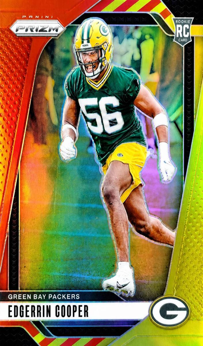 2024 Panini Prizm Football Red and Yellow Edgerrin Cooper #331