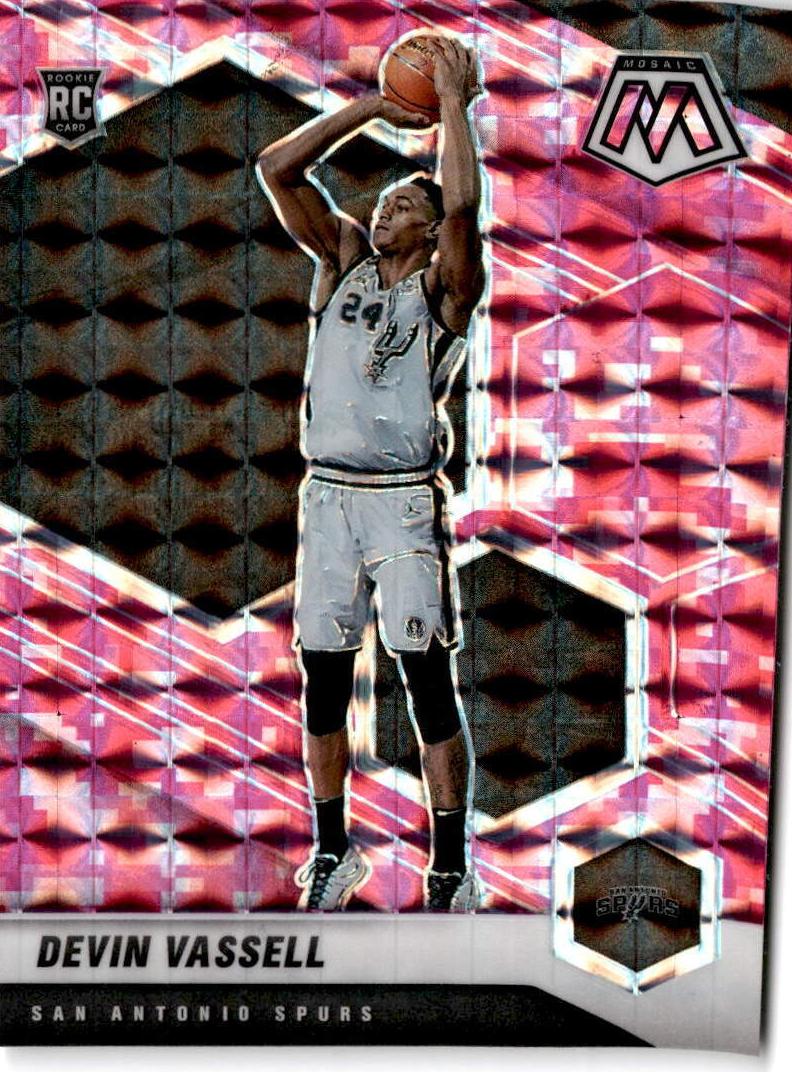 2020 Panini Mosaic Basketball Pink Camo Devin Vassell #221 PSA 10