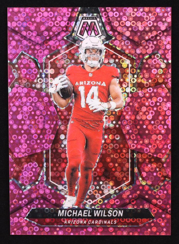 2024 Panini Mosaic Football No Huddle Pink Michael Wilson #3 SGC 9.5