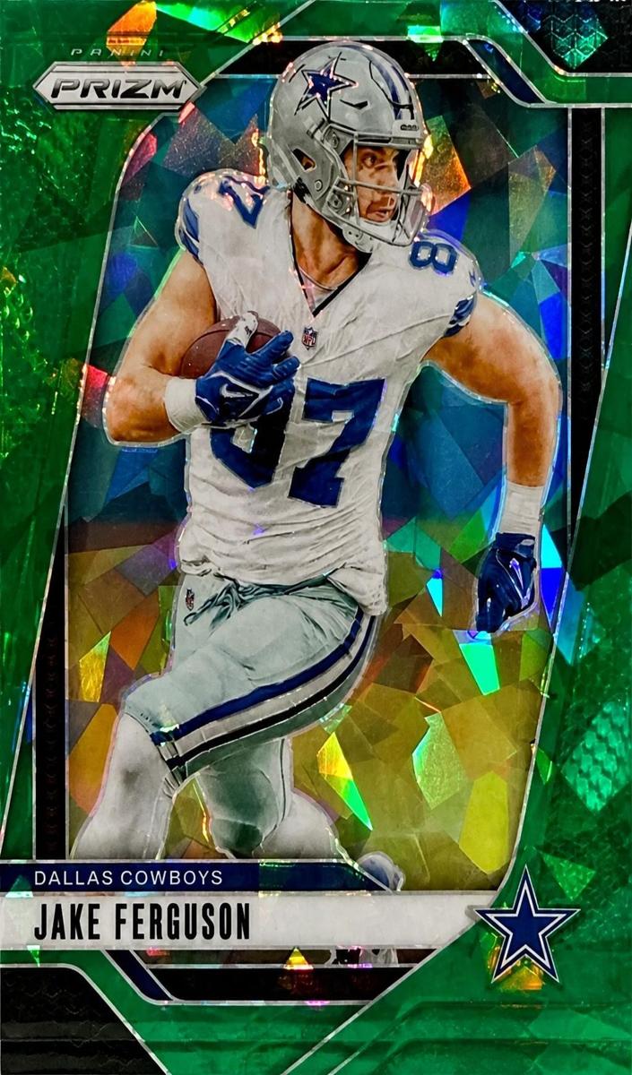 2024 Panini Prizm Football Green Ice Jake Ferguson #76