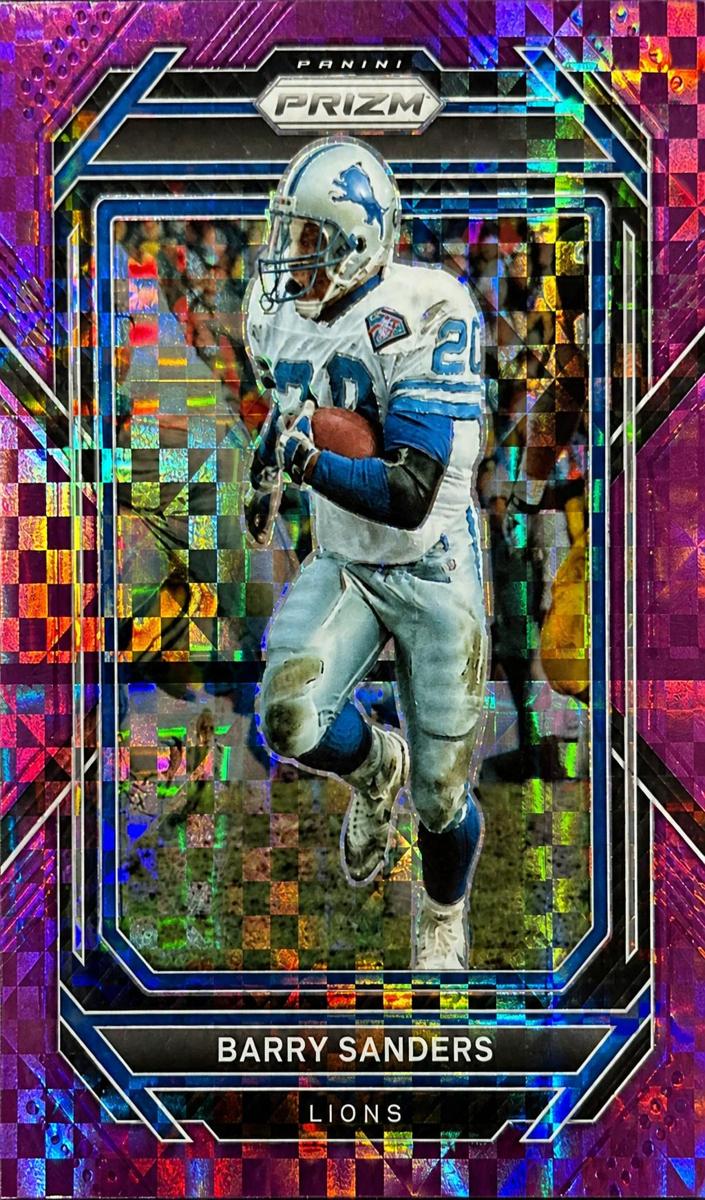 2022 Panini Prizm Football Purple Power Barry Sanders #102