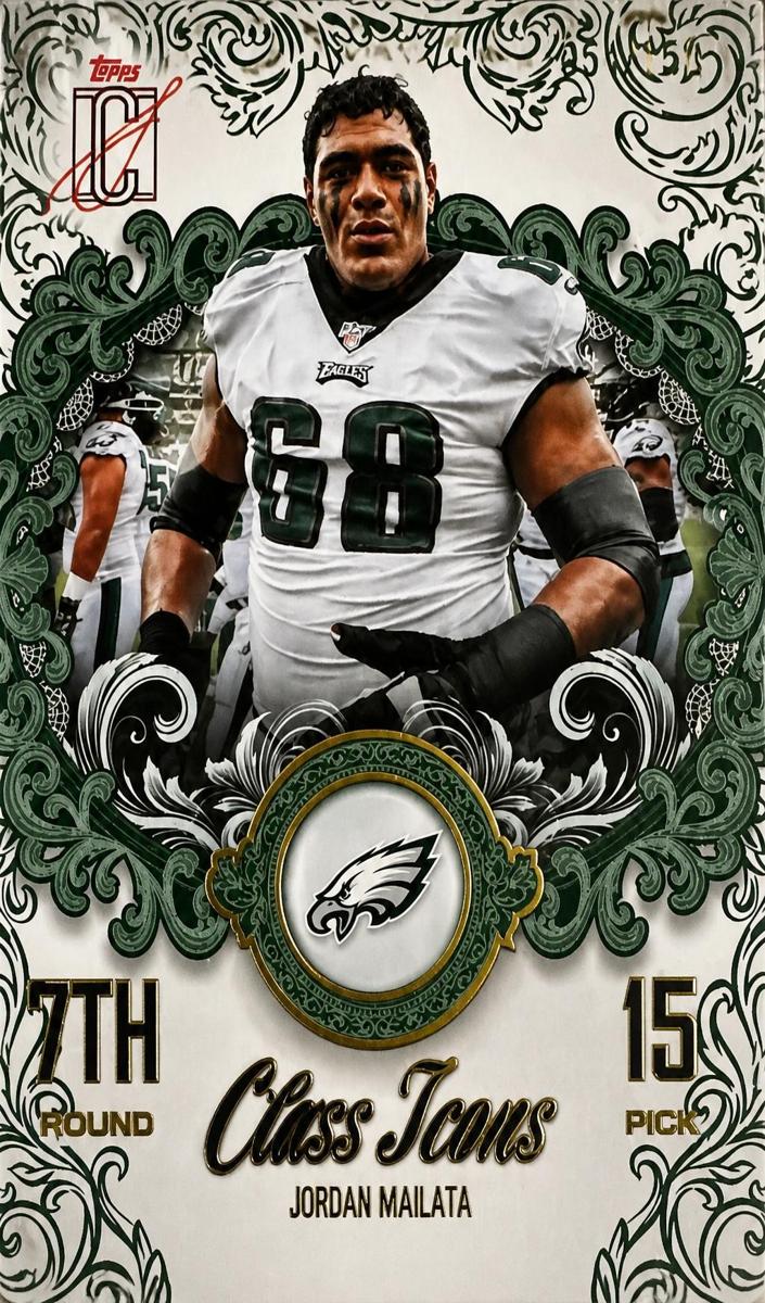 2025 Topps Chrome Football Blue Refractor Jordan Mailata #ACT-12