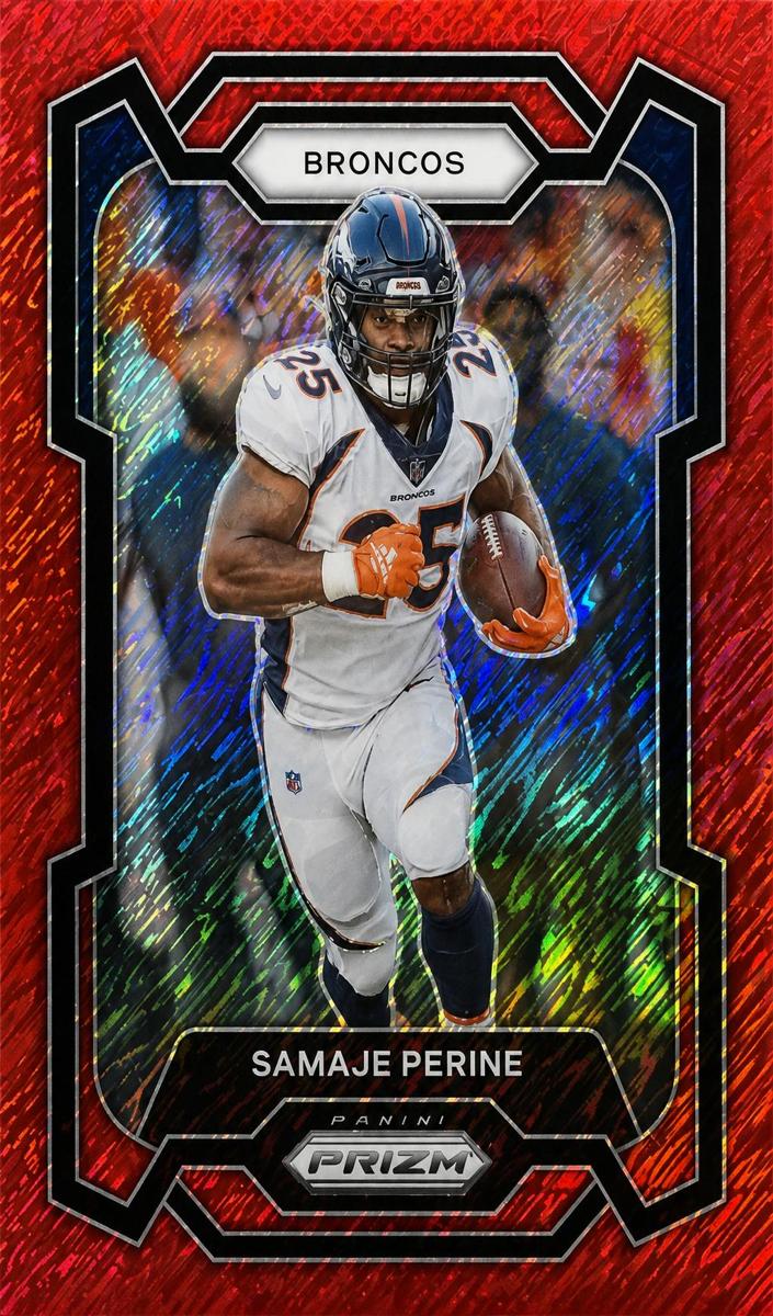 2023 Panini Prizm Football Red Shimmer Samaje Perine #88