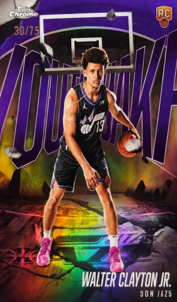 2025 Topps Chrome Basketball Purple Refractor Walter Clayton Jr. #YQ-13
