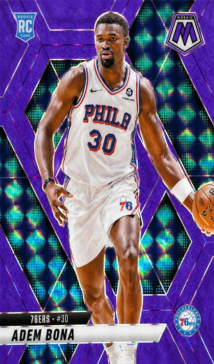 2024 Panini Mosaic Basketball Purple Fluorescent Adem Bona #210
