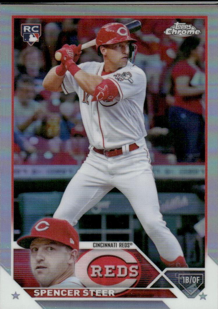 2023 Topps Chrome Baseball Refractor Spencer Steer #146