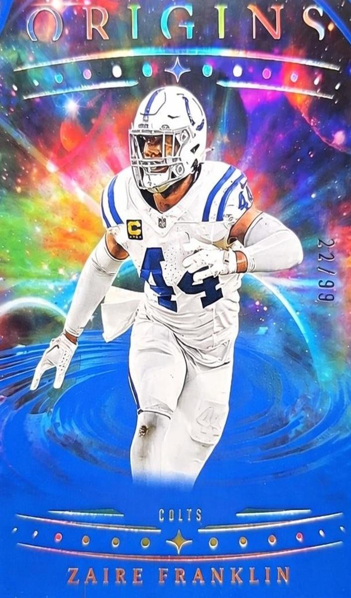 2025 Panini Origins Football Blue Zaire Franklin #43