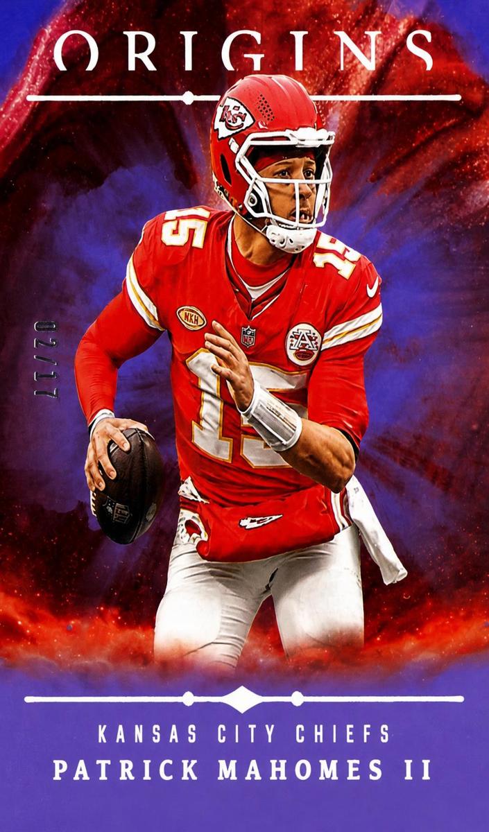 2024 Panini Origins Football Purple Patrick Mahomes II #50 BGS 8