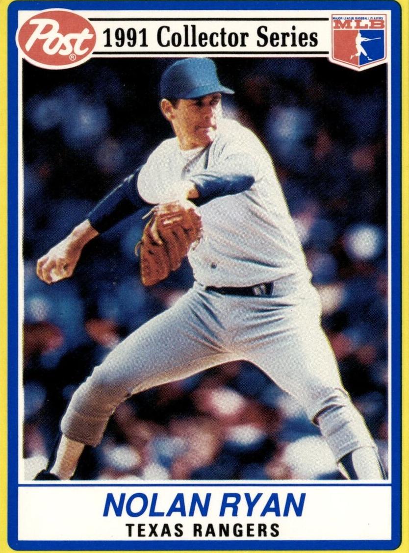 1991 Post Cereal Baseball Nolan Ryan #17