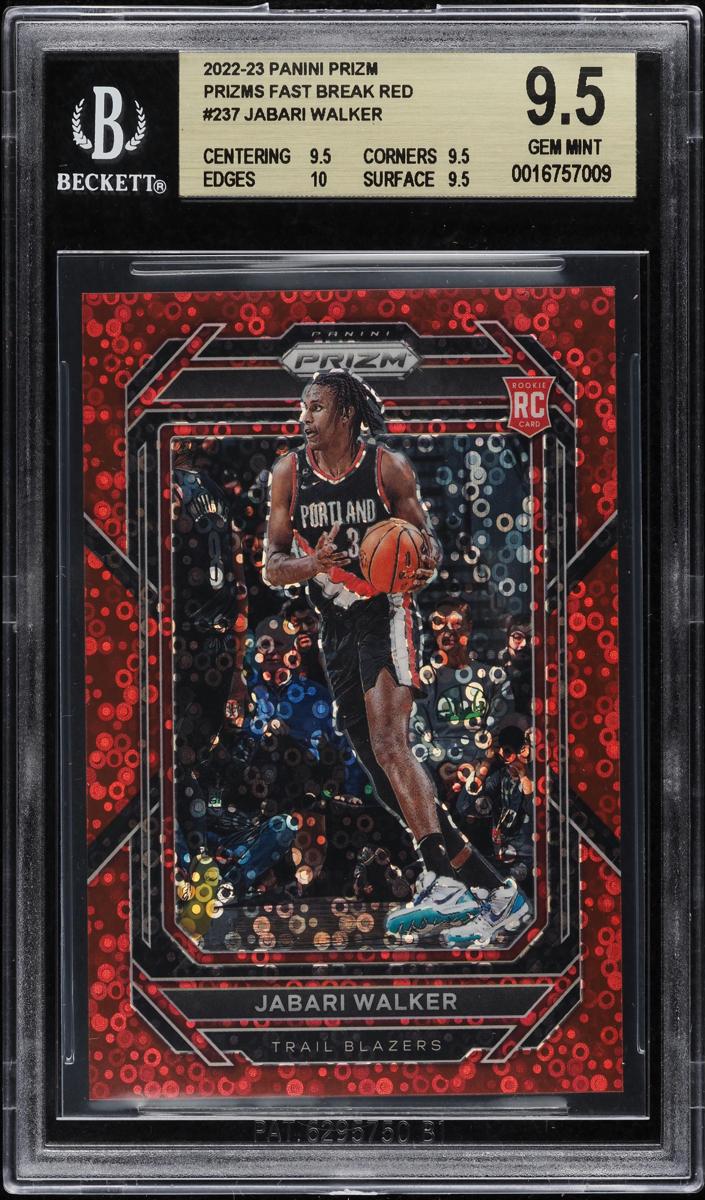 2022 Panini Prizm Basketball Fast Break Red Jabari Walker #237