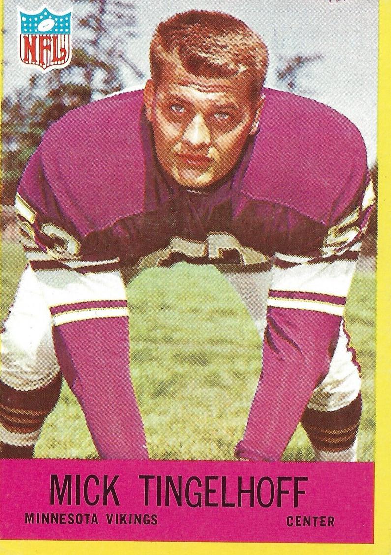 1967 Philadelphia Football Mick Tingelhoff #107