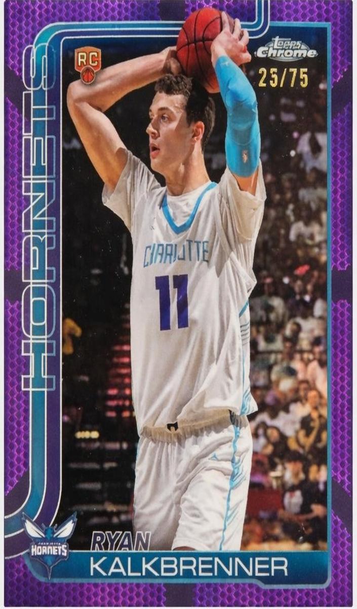 2025 Topps Chrome Basketball Purple Refractor Ryan Kalkbrenner #284 PSA 9