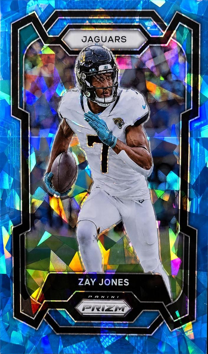 2023 Panini Prizm Football Blue Ice Zay Jones #141 PSA 8.5