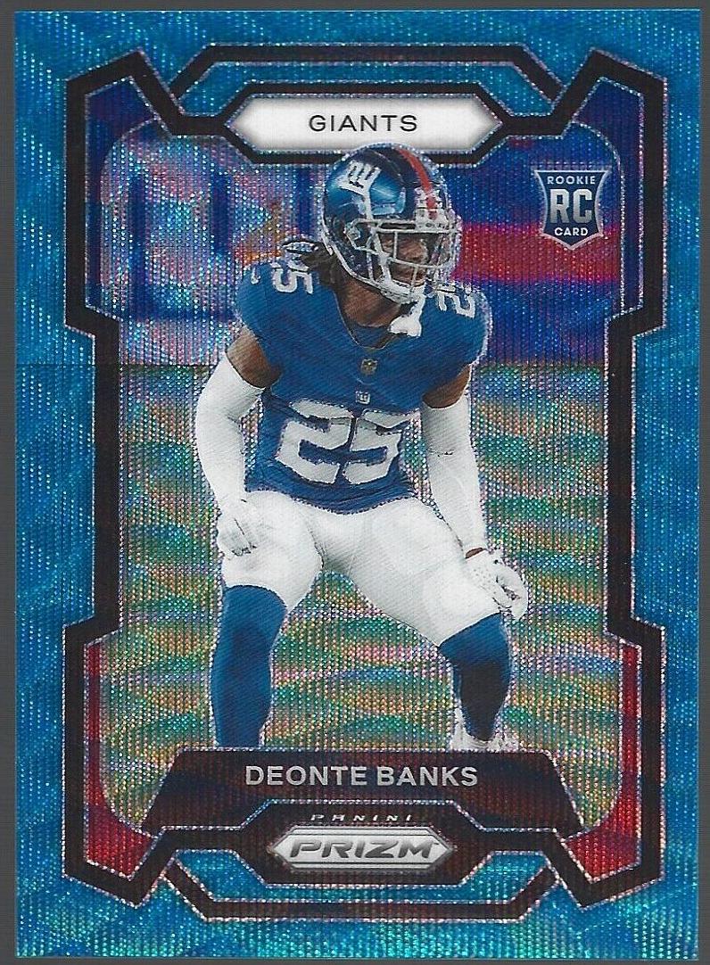 2023 Panini Prizm Football Blue Wave Deonte Banks #376