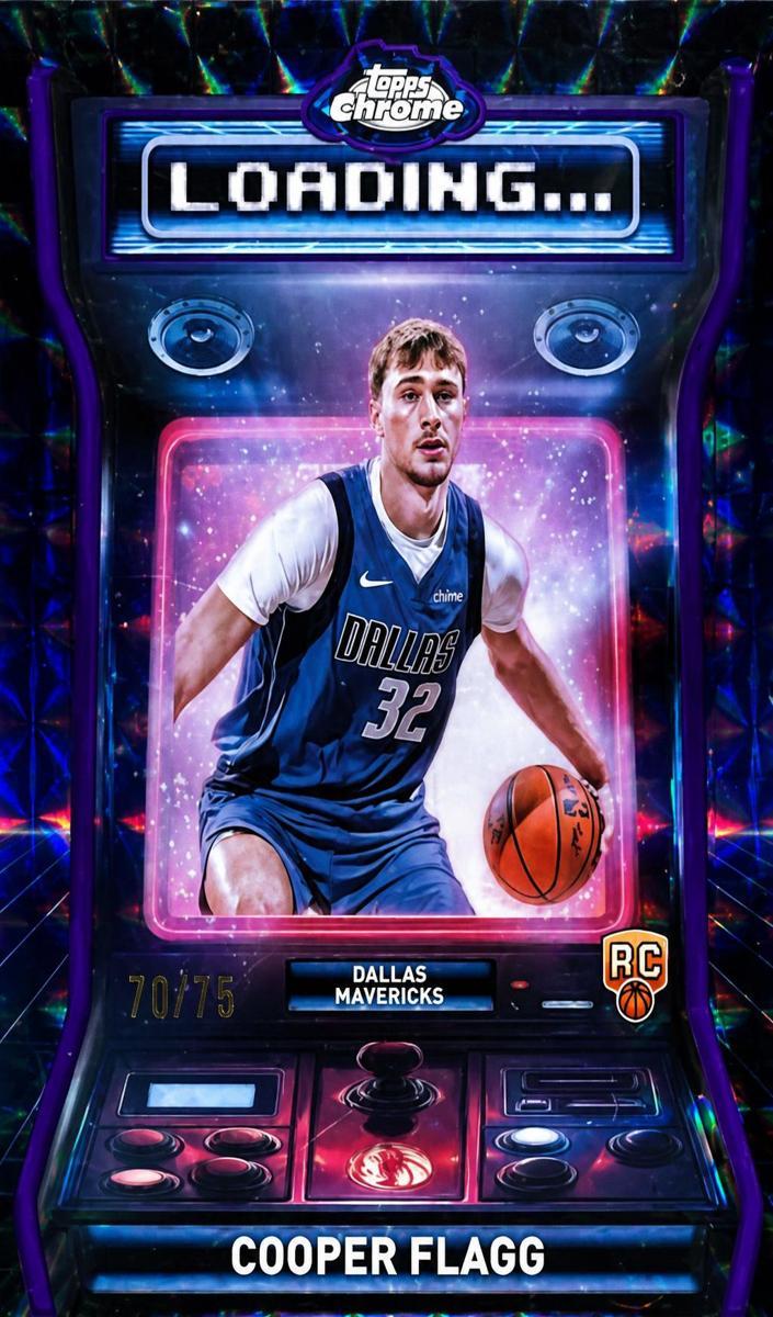 2025 Topps Chrome Basketball Geometric Purple Refractor Cooper Flagg #LD-11 PSA 9