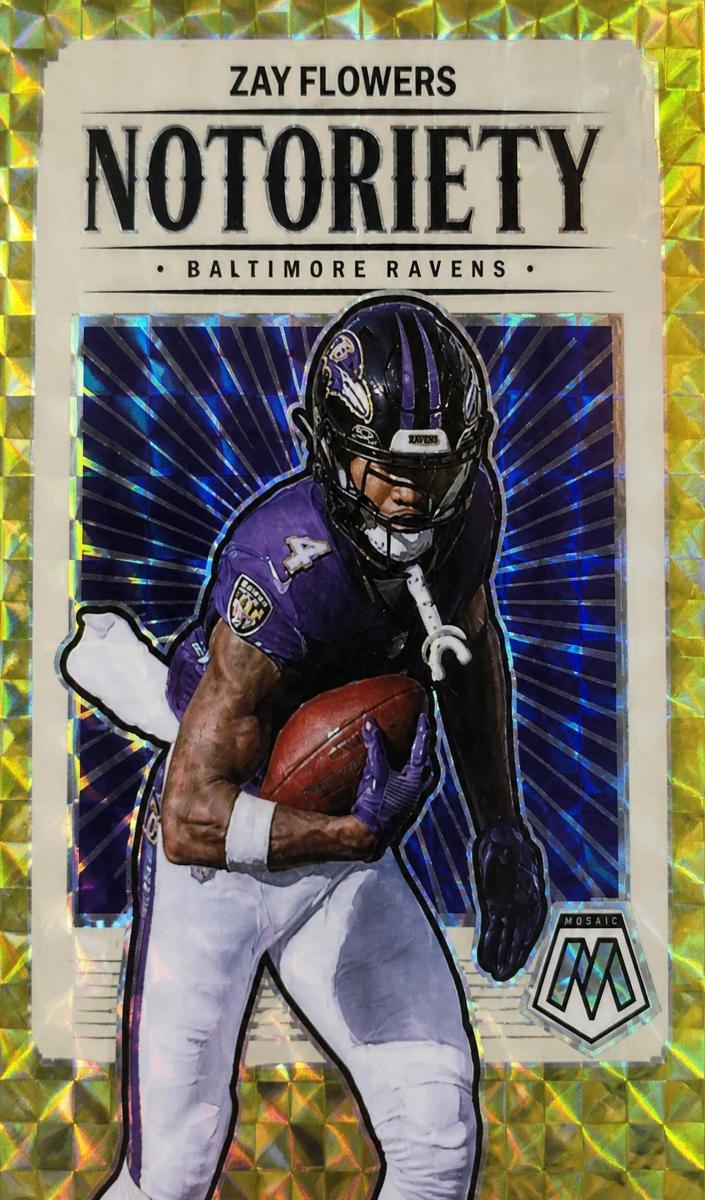 2024 Panini Mosaic Football Reactive Yellow Zay Flowers #17