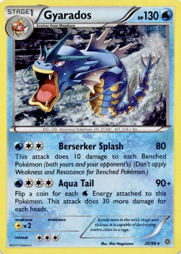 2016 Pokemon XY Generations Reverse Holo Gyarados #23 CGC 8.5