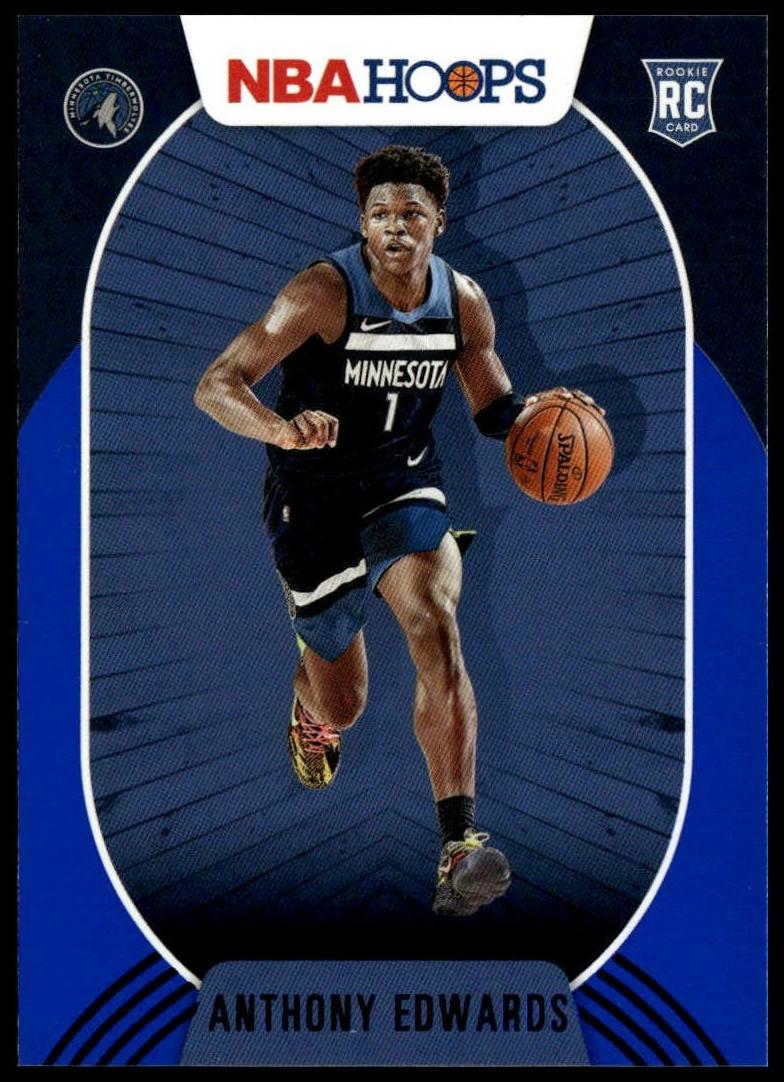 2020 Panini Hoops Basketball Blue Anthony Edwards #216 PSA 9