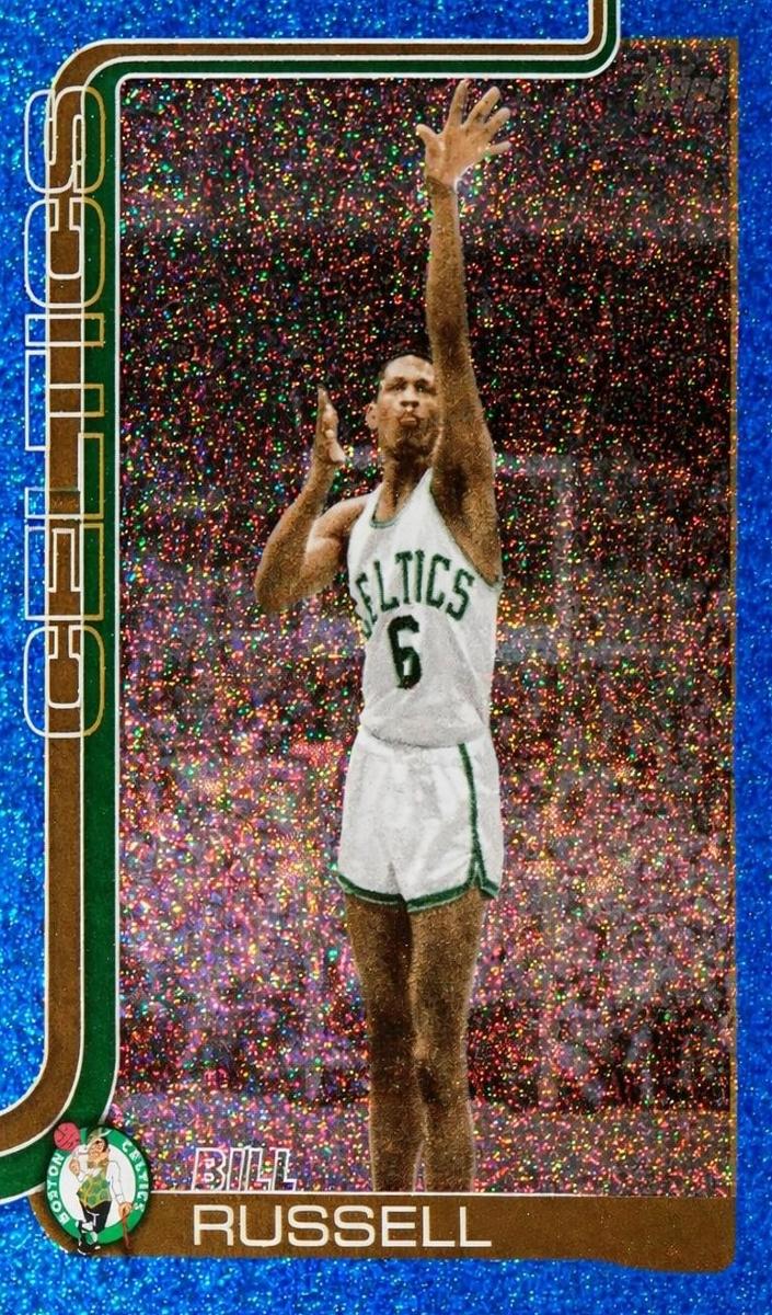 2025 Topps Basketball Blue Sandglitter Bill Russell #251