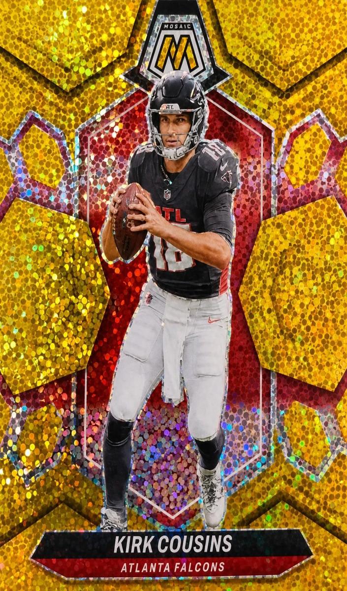 2024 Panini Mosaic Football Gold Sparkle Kirk Cousins #8