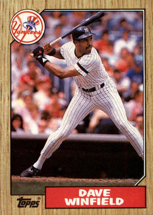 1987 Topps Baseball Dave Winfield #770