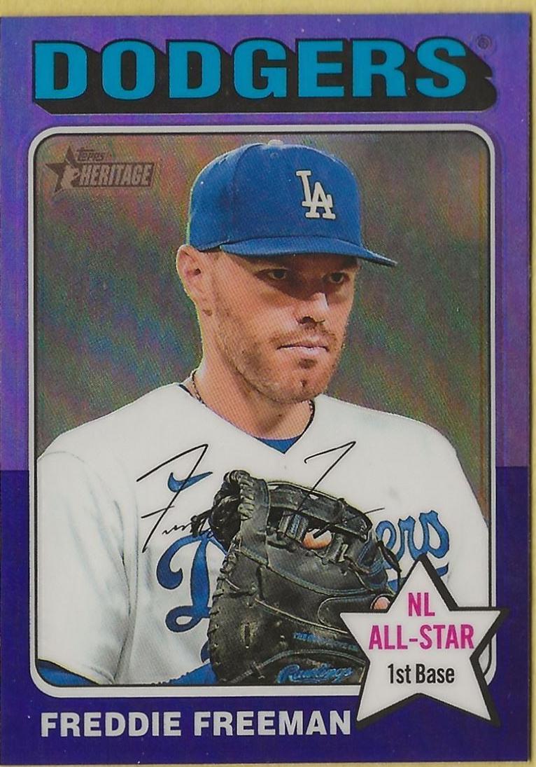 2024 Topps Heritage Chrome Baseball Purple Freddie Freeman #248 PSA 9
