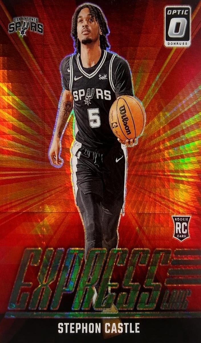 2024 Donruss Optic Basketball Hyper Green Stephon Castle #1 PSA 9