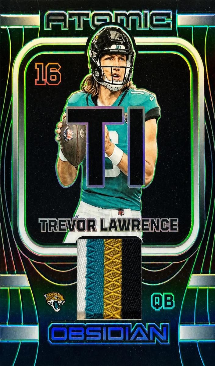 2023 Panini Obsidian Football Electric Etch Green Trevor Lawrence #AMA-TLA