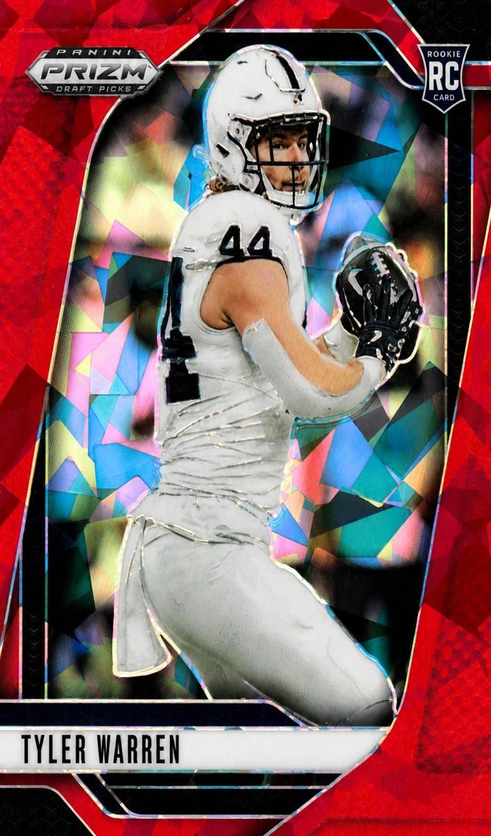 2025 Panini Prizm Draft Picks Football Red Ice Tyler Warren #107
