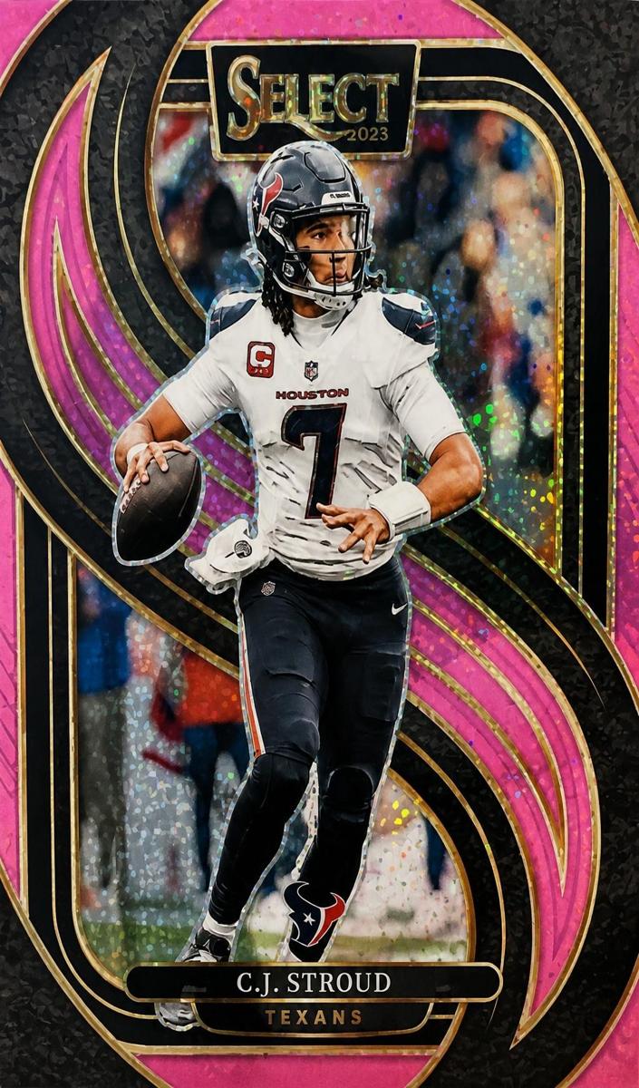 2024 Panini Select Football Pink Glitter C.J. Stroud #128 PSA 10