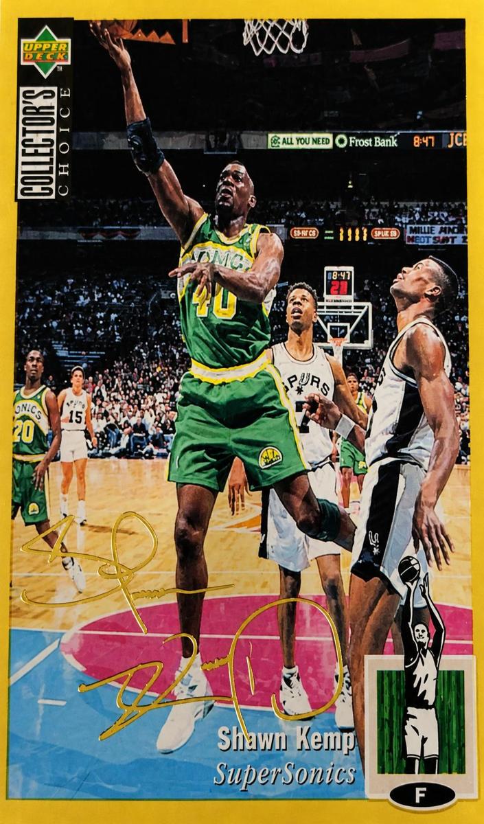 1994 Upper Deck Collector's Choice Basketball Gold Signature Shawn Kemp #140