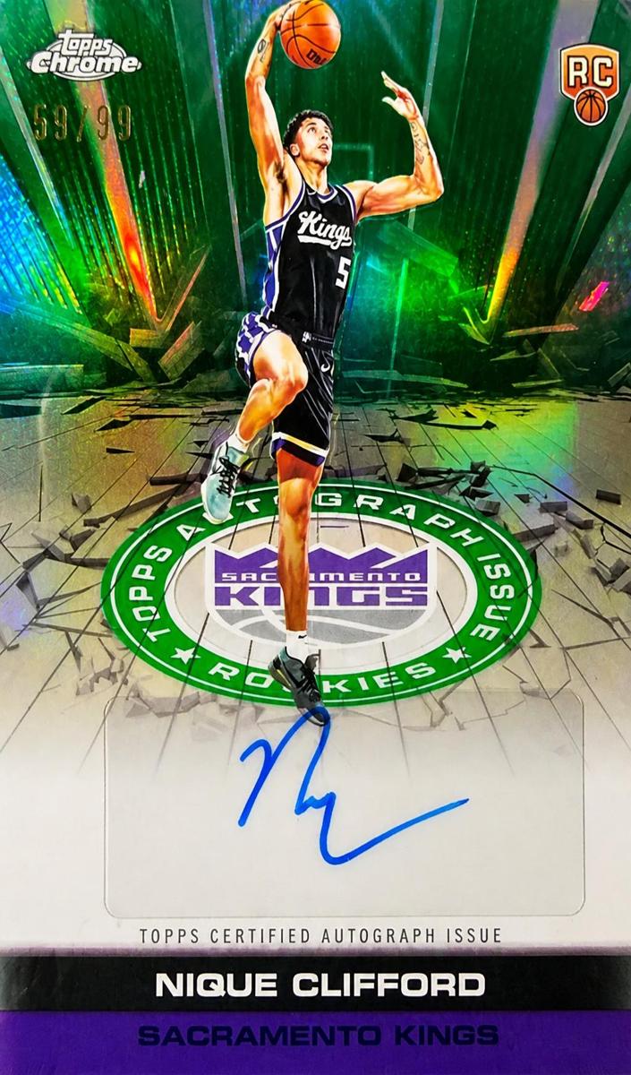 2025 Topps Chrome Basketball Green Refractor Nique Clifford #TAUR2-NC