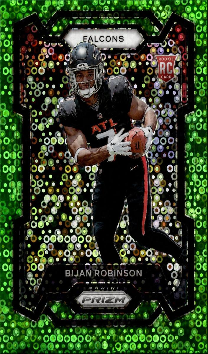 2023 Panini Prizm Football No Huddle Neon Green Bijan Robinson #305