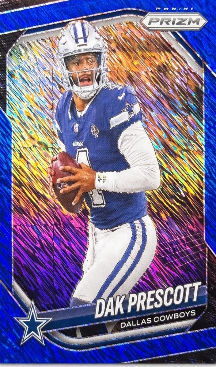 2025 Panini Prizm Football Blue Shimmer Dak Prescott #57