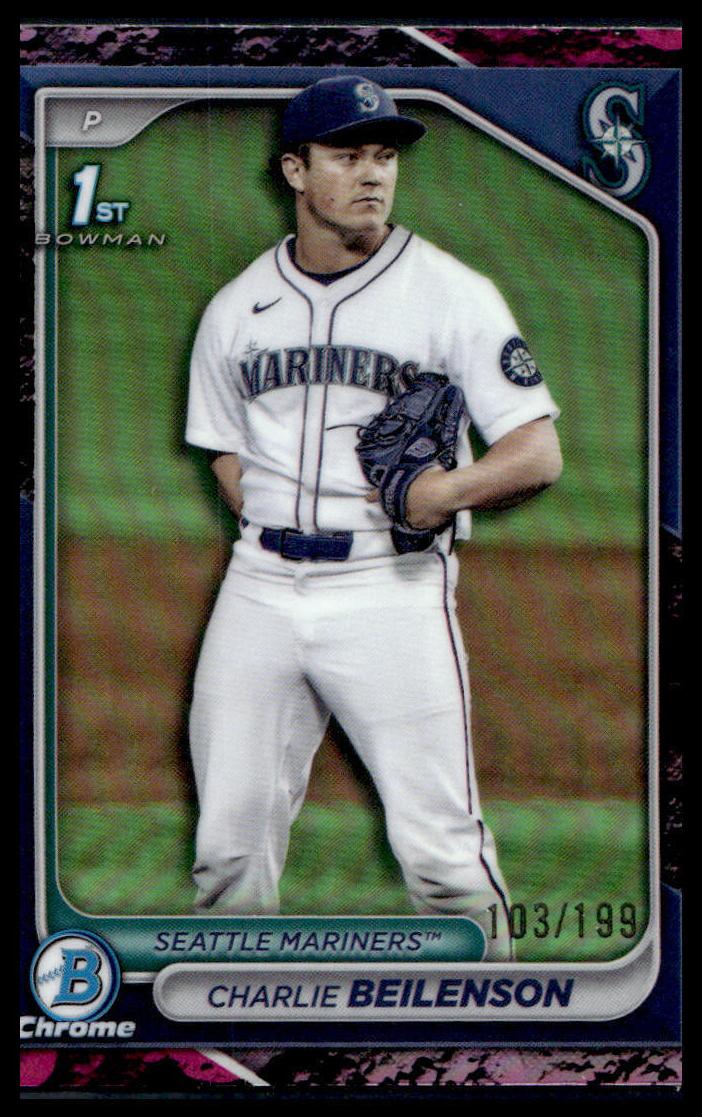 2024 Bowman Draft Chrome Baseball Fuchsia Lunar Refractor Charlie Beilenson #BDC-132