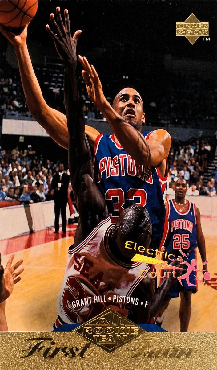 1995 Upper Deck Basketball Electric Court Gold Grant Hill #156