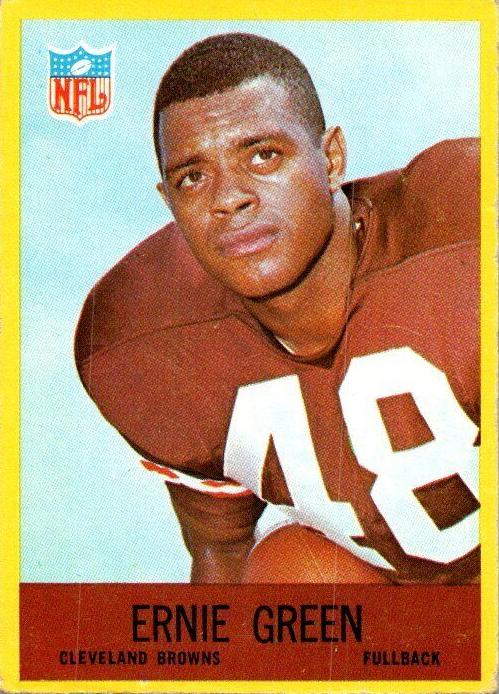 1967 Philadelphia Football Ernie Green #41 PSA 7