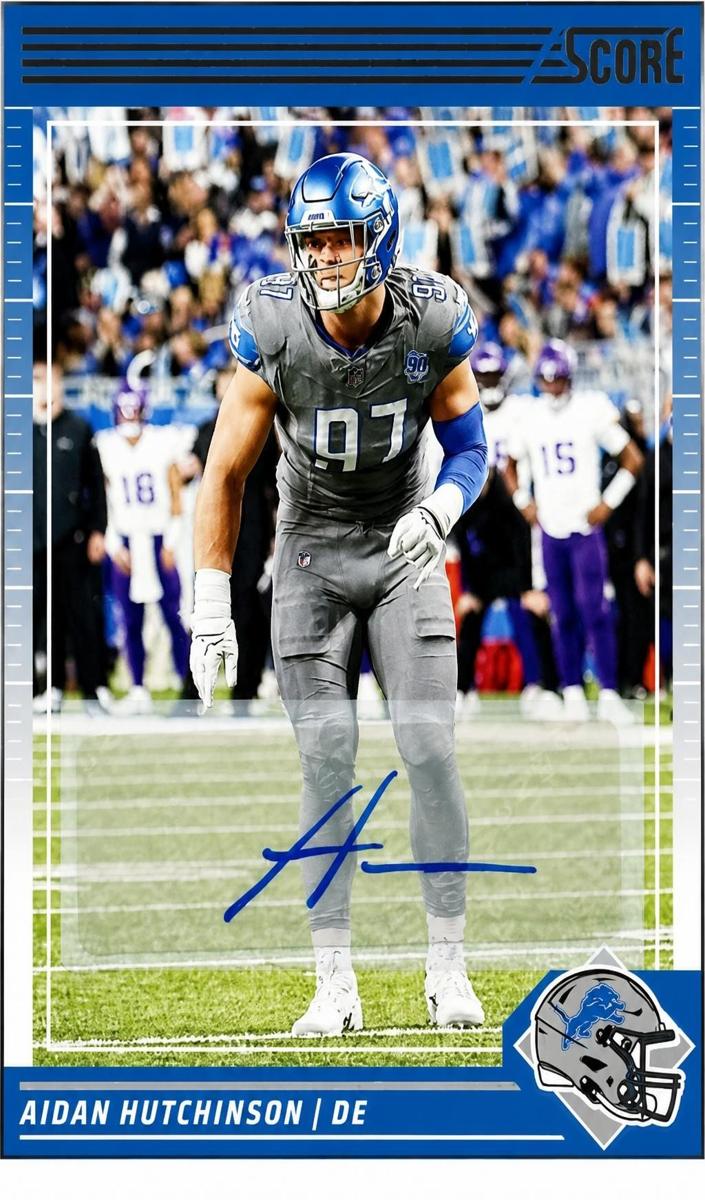 2024 Panini Score Football Aidan Hutchinson #96 PSA 9