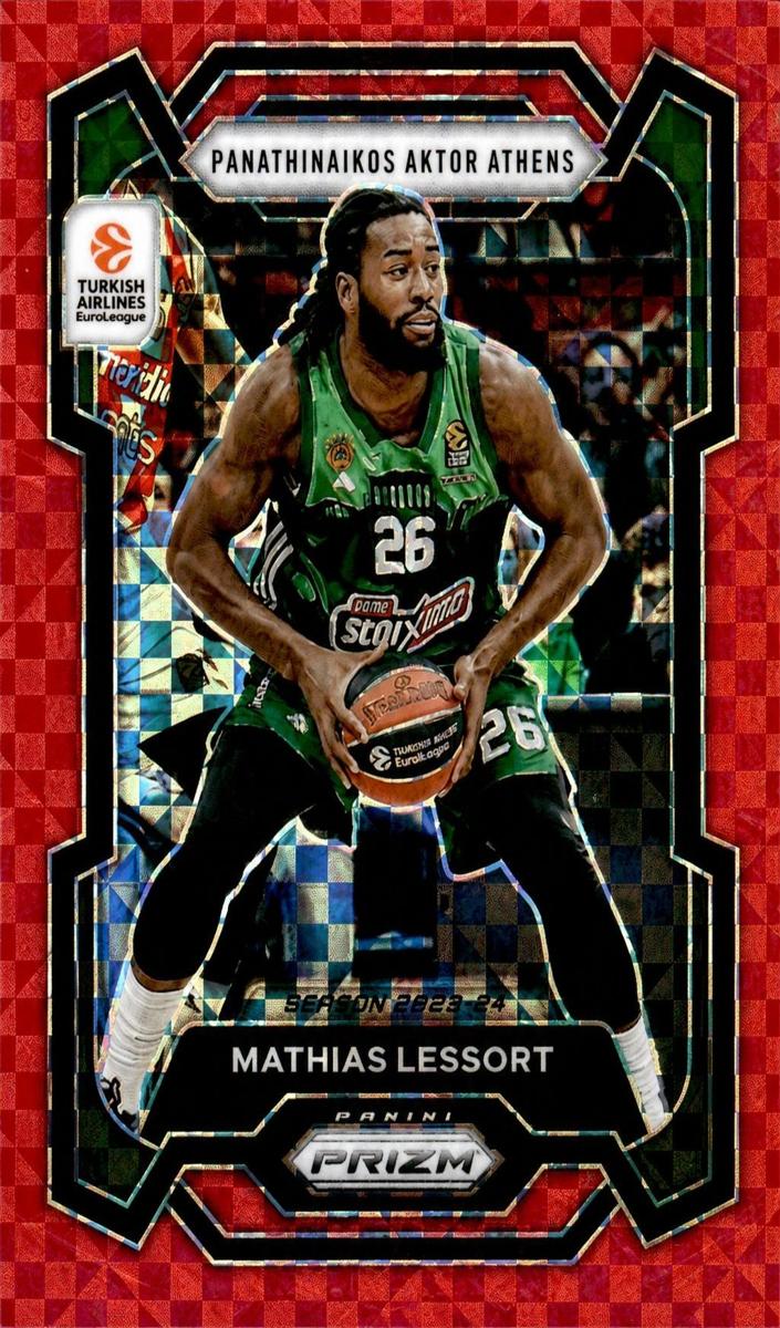 2023 Panini Prizm Turkish Airlines EuroLeague Basketball Red Power Mathias Lessort #52
