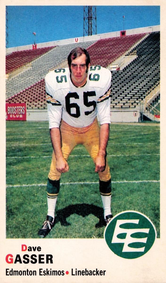 1970 O-Pee-Chee CFL Football Dave Gasser #50 PSA 8