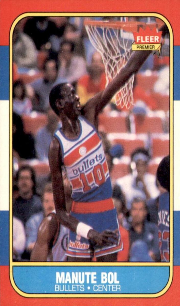 1986 Fleer Basketball Manute Bol #12 PSA 8.5
