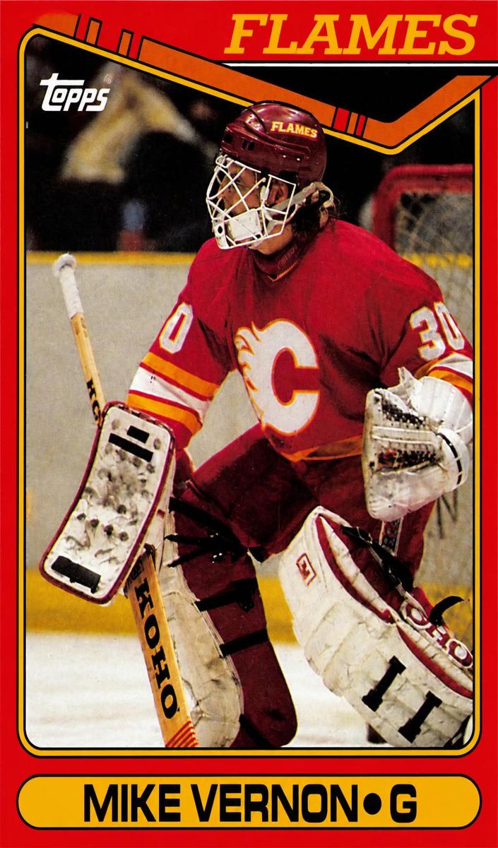 1990 Topps Hockey Mike Vernon #351