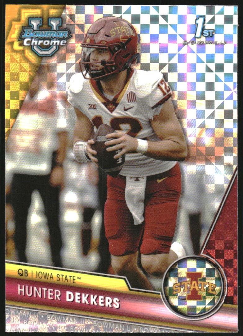 2023 Bowman Chrome University Football X-Fractor Hunter Dekkers #67