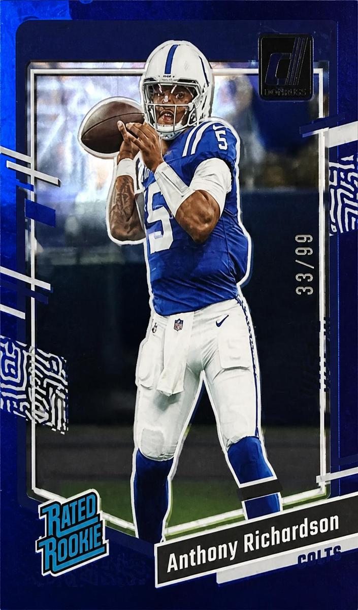 2023 Panini Clearly Donruss Football Blue Anthony Richardson #52 PSA 9